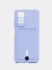 Лавандовый чехол Xiaomi Redmi Note 11 4G, Redmi Note 11S  Редми Нот 11 / Нот 11С с карманом для карты