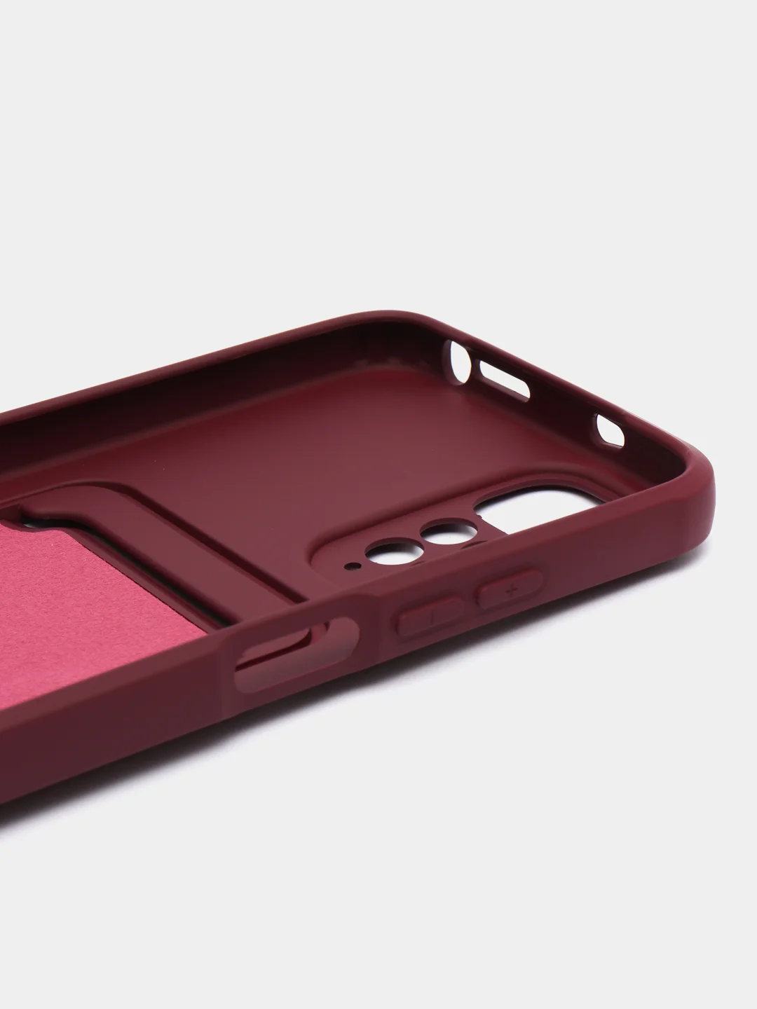 Бордовый чехол Xiaomi Redmi Note 11 4G, Redmi Note 11S  Редми Нот 11 / Нот 11С с карманом для карты