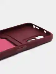 Бордовый чехол Xiaomi Redmi Note 11 4G, Redmi Note 11S  Редми Нот 11 / Нот 11С с карманом для карты