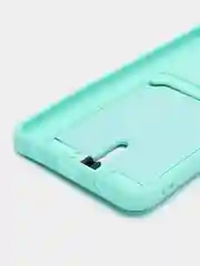 Бирюзовый чехол Samsung Galaxy A23, Самсунг Галакси А23 силиконовый с карманом для карты