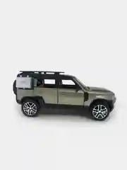 Зелёный хаки машина большая свет звук металлическая Land Rover Defender, инерционная с озвучкой, 20 см