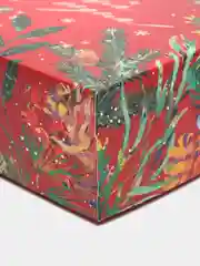 Красный коробка подарочная новогодняя