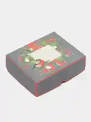 Серый коробка подарочная новогодняя