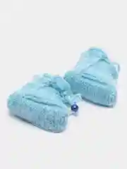 Голубой пинетки вязанные