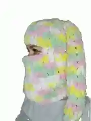 Горчичный балаклава вязаная, плюшевая