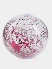 Розовый мяч пляжный с блестками, d=51 см, от 3 лет