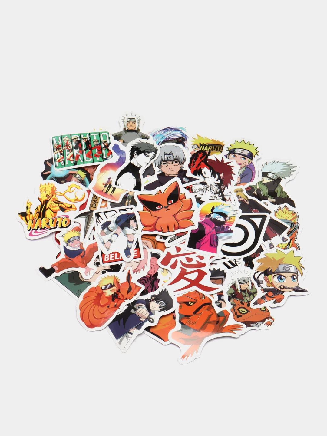 Карамельный набор стикеров по мотивам аниме "Naruto" (Наруто), 50 штук