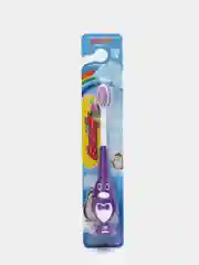 Фиолетовый зубная щетка детская Grendy Kids "Пингвин", на присоске