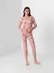 Коралловый женская пижама с брюками