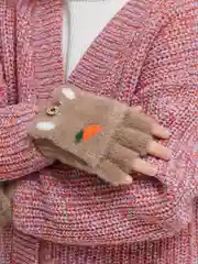 Коричневый митенки перчатки
