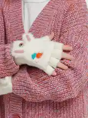 Белый митенки перчатки