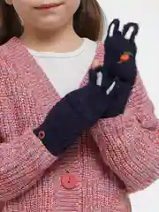Синий митенки перчатки