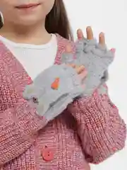 Серый митенки перчатки
