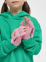 Розовый митенки перчатки