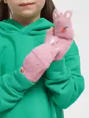 Розовый митенки перчатки