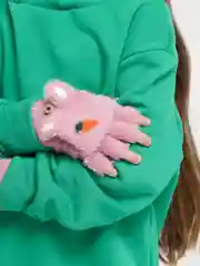 Розовый митенки перчатки