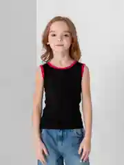 Майка гимнастическая Indigo, с окантовкой, черная