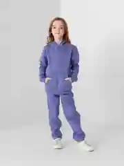 Сиреневый костюм спортивный детский, утепленный на флисе