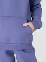 Сиреневый костюм спортивный детский, утепленный на флисе