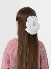 Белый бант для волос, белый, для девочки, 1 штука