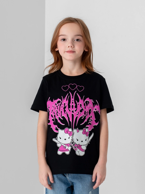 Футболка детская Hello Kitty светящаяся в темноте