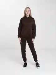Шоколадный спортивный женский костюм, на флисе