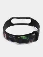 Черный ремешок для Xiaomi mi band 7 / 6 / 5 / 4 / 3 / NFC супергерои комикс браслет с принтом