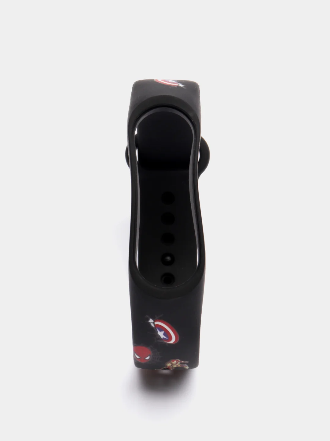 Черный ремешок для Xiaomi mi band 7 / 6 / 5 / 4 / 3 / NFC супергерои комикс браслет с принтом