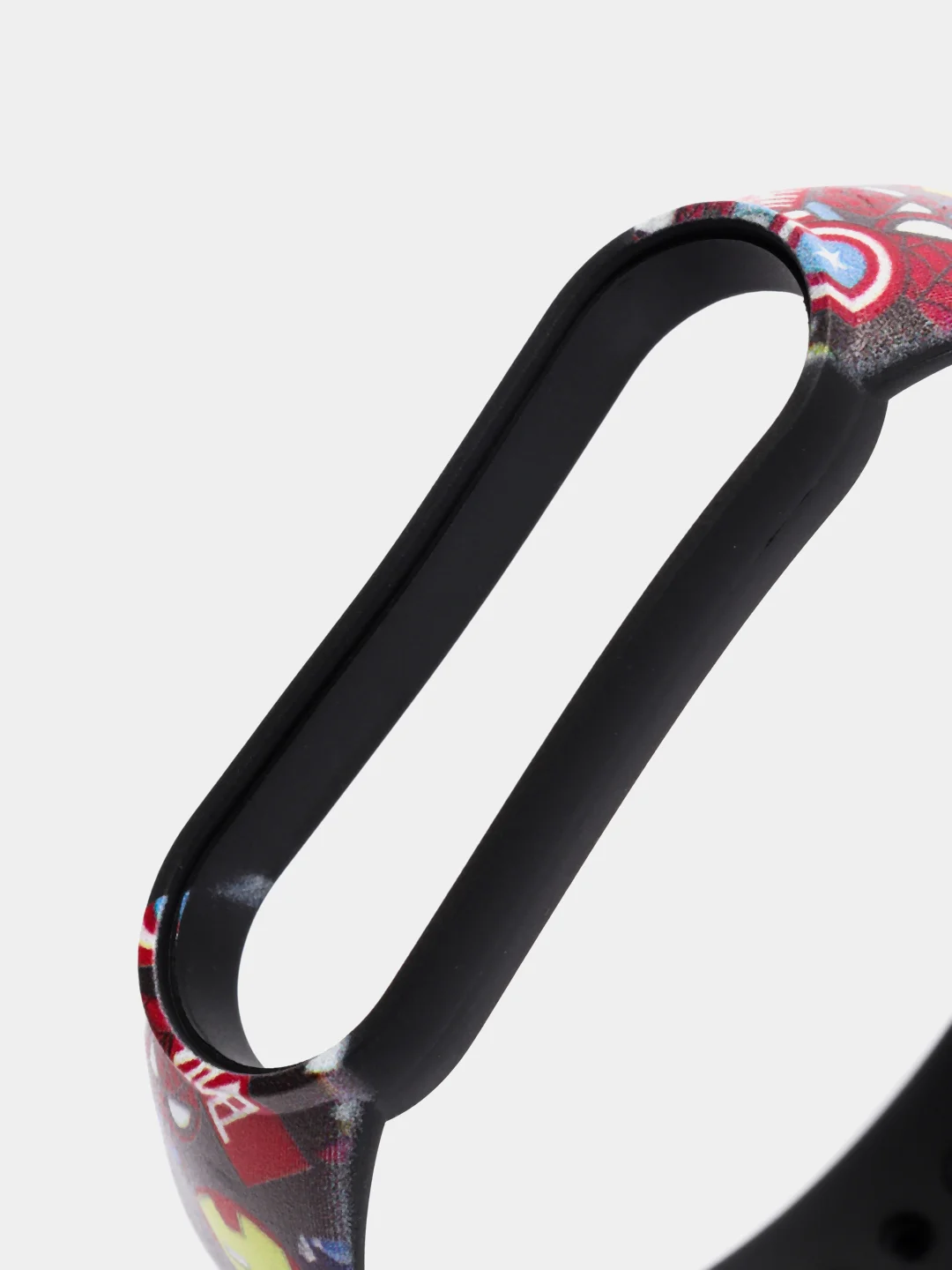 Красный ремешок для Xiaomi mi band 7 / 6 / 5 / 4 / 3 / NFC супергерои комикс браслет с принтом