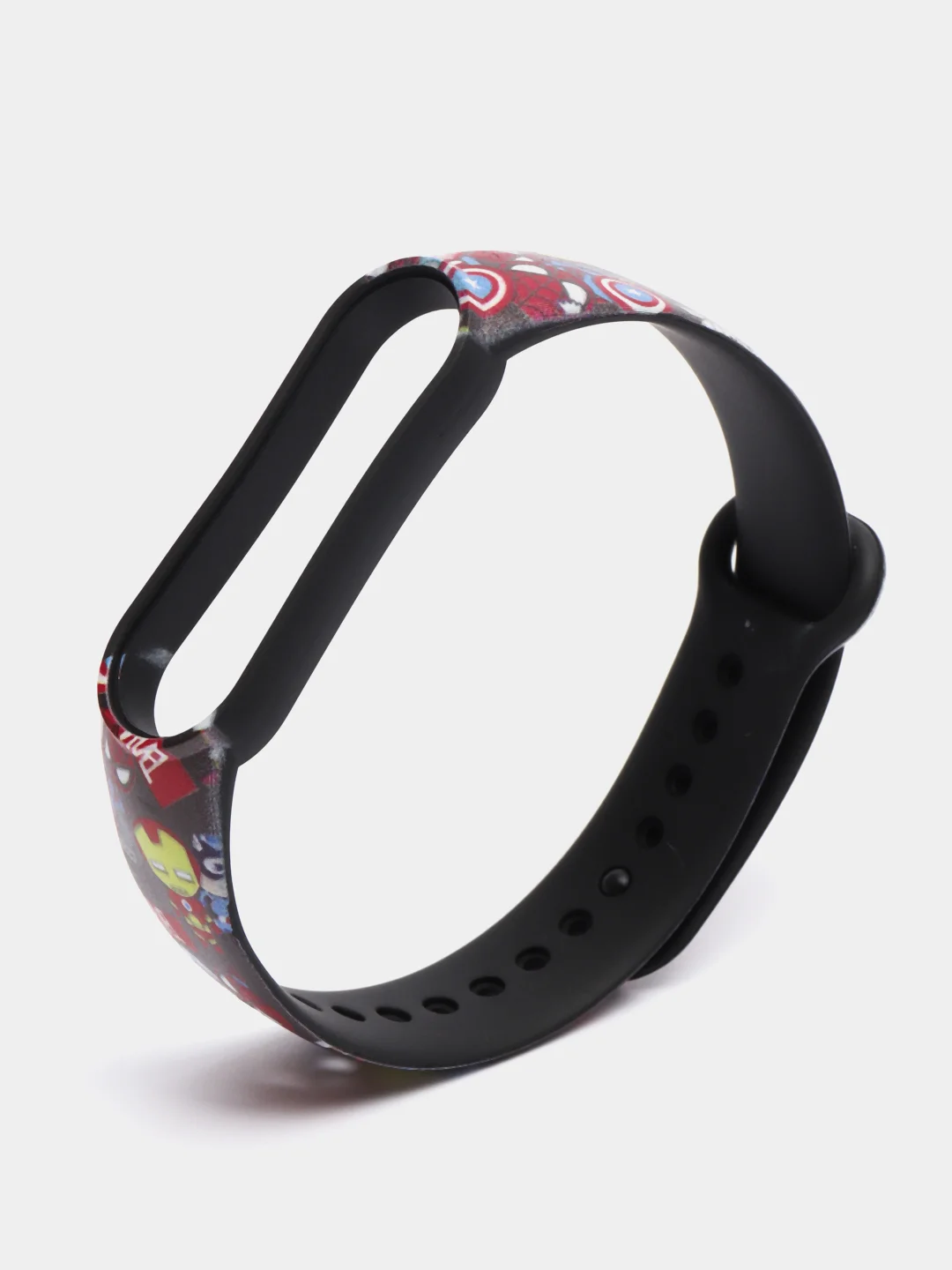 Красный ремешок для Xiaomi mi band 7 / 6 / 5 / 4 / 3 / NFC супергерои комикс браслет с принтом