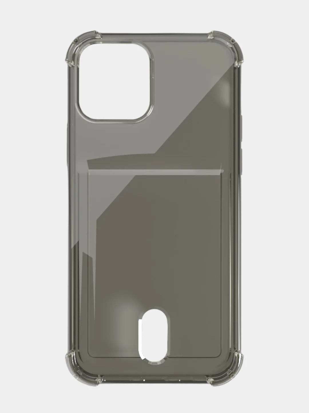 Серый чехол для iPhone X, XS, XR, 11, 12, 13, 14 Pro Max/mini, с карманом для карт, силиконовый