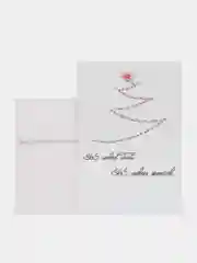 Бирюзовый открытка к новому году, А6