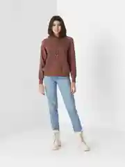 Коричневый худи женское с капюшоном