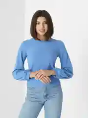 Небесно-голубой кофта женская лапша