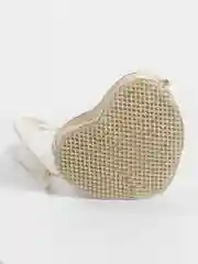 Бежевый сумка женская "Сердце", через плечо, джутовая