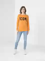 Желтый женская толстовка, лонгслив
