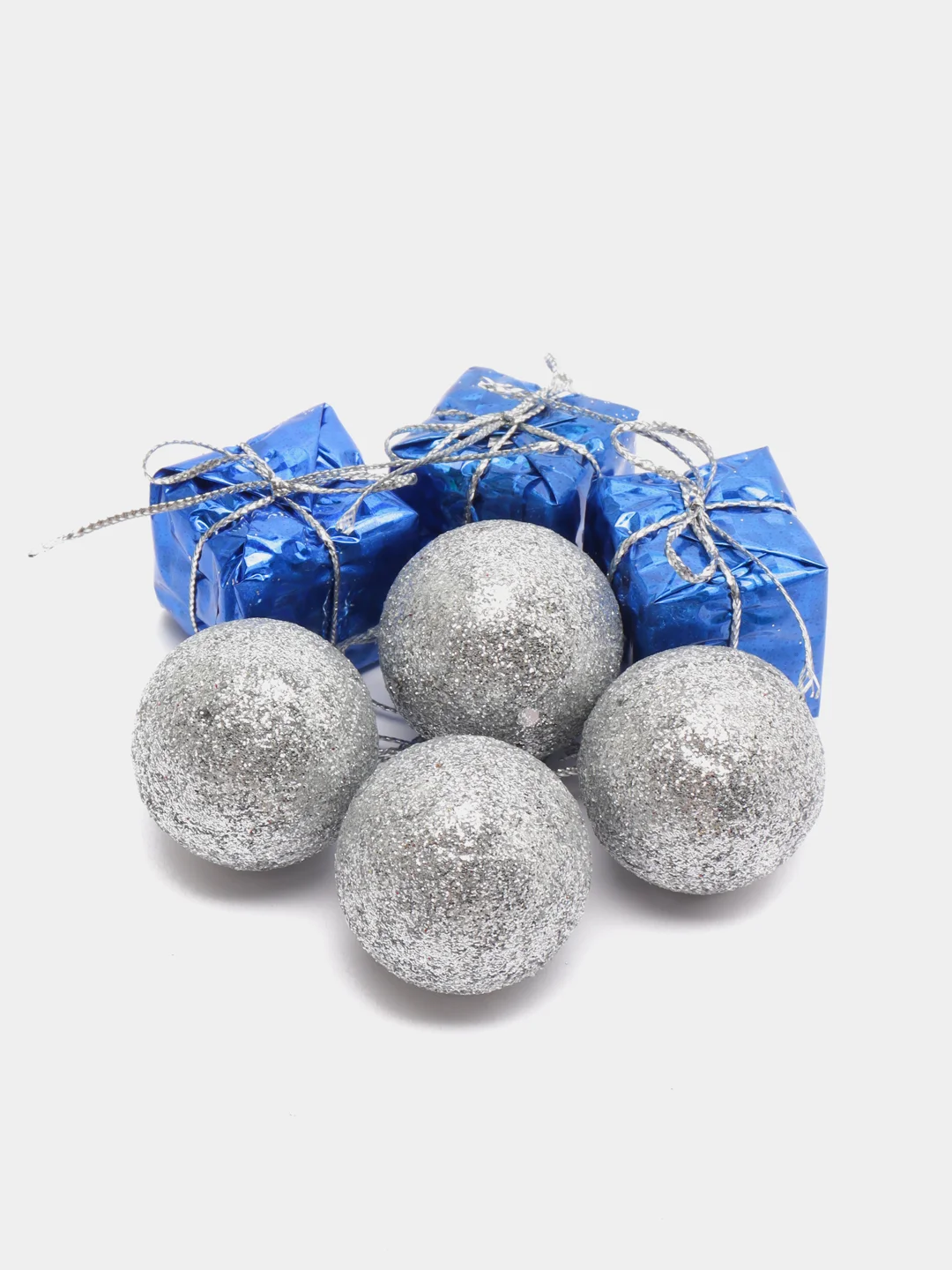 Золотой елочные игрушки, новогодние, d - 3 см, 12 штук
