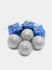Золотой елочные игрушки, новогодние, d - 3 см, 12 штук