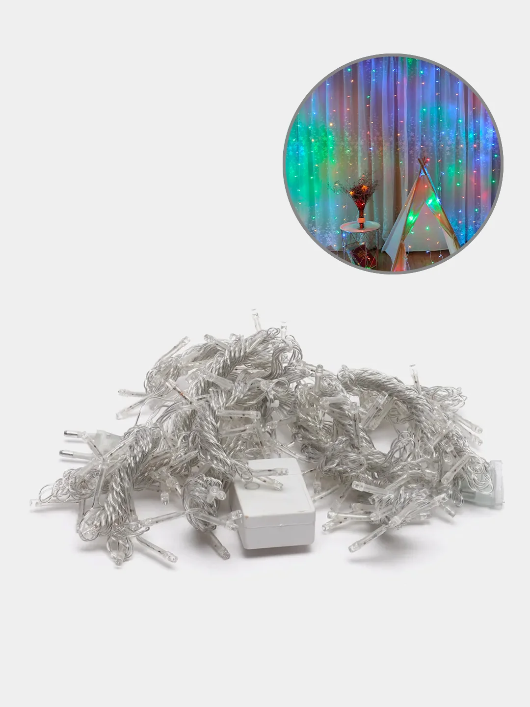 Конфетный новогодняя светодиодная LED гирлянда Занавес-Штора, 1,5x1,5 , 2x2 , 3x2 , 3х3