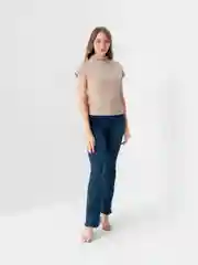 Бежевый футболка Топ