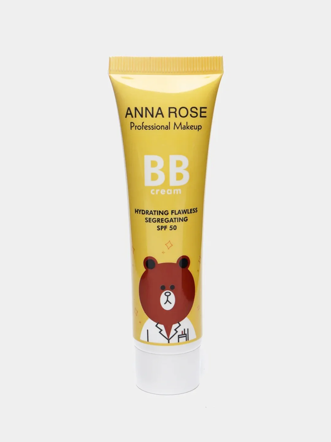 Желтый тональный ВВ - крем для лица "ANNA ROSE", тоналка, 30 мл