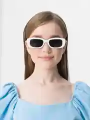 Белый солнцезащитные очки, унисекс