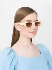 Бежевый солнцезащитные очки, унисекс