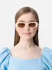 Бежевый солнцезащитные очки, унисекс