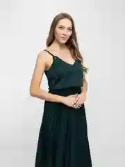 Тёмно-зелёный комплект женский