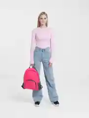 Розовый рюкзак складной