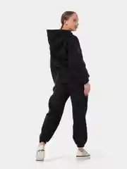 Черный теплый костюм на флисе женский