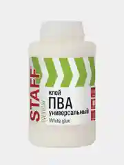 Клей ПВА универсальный 1 кг (бумага, картон, дерево), STAFF, 606431