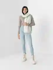 Зеленый шарф женский
