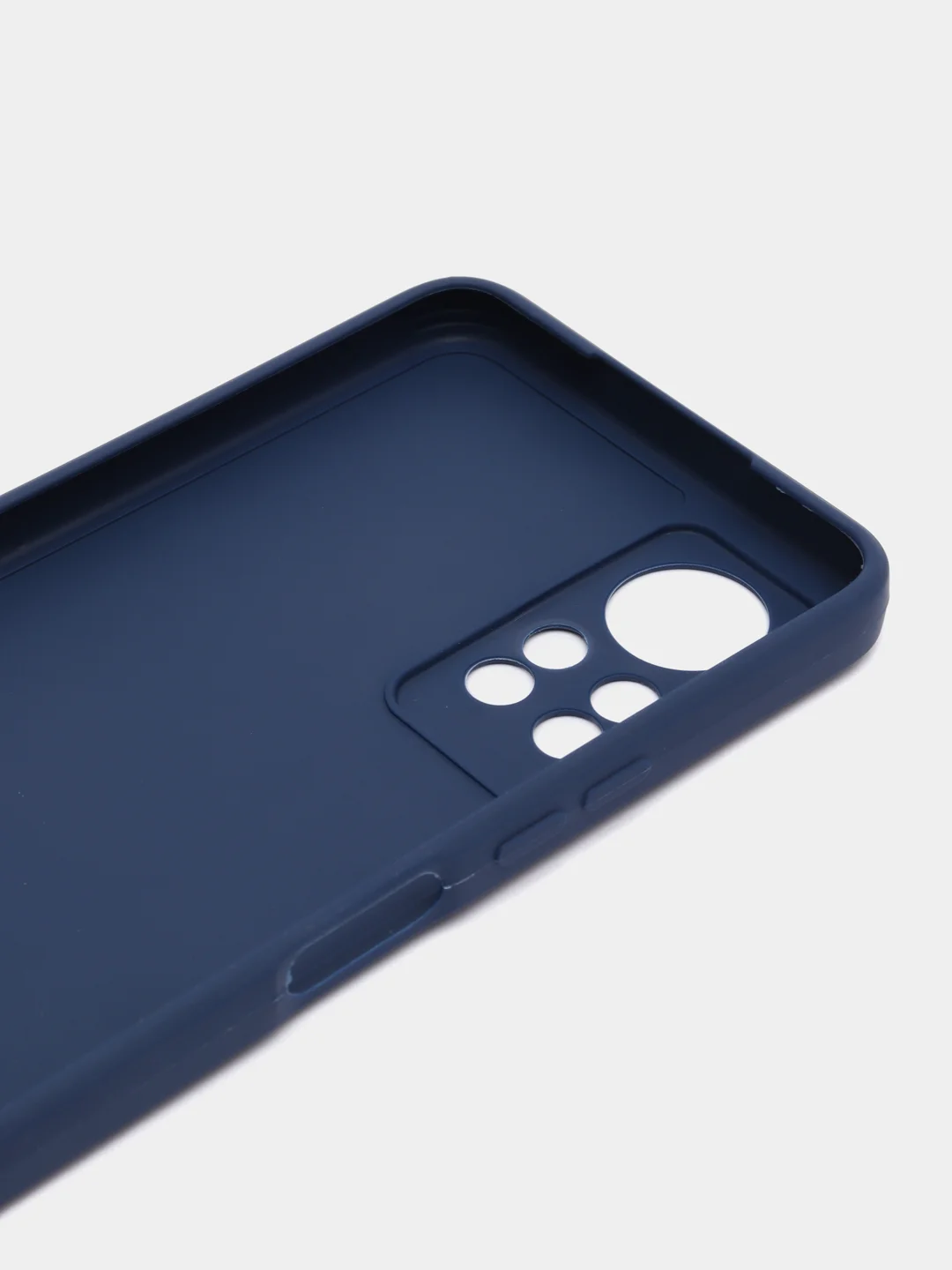 Синий силиконовый чехол для Infinix HOT 11S NFC (Инфиникс Хот 11С НФС), прозрачный